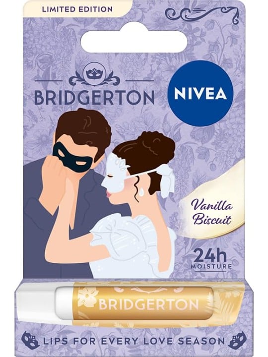 Nivea Bridgerton Edition Caring Balsam Per Labbra Biscotto alla vaniglia 4