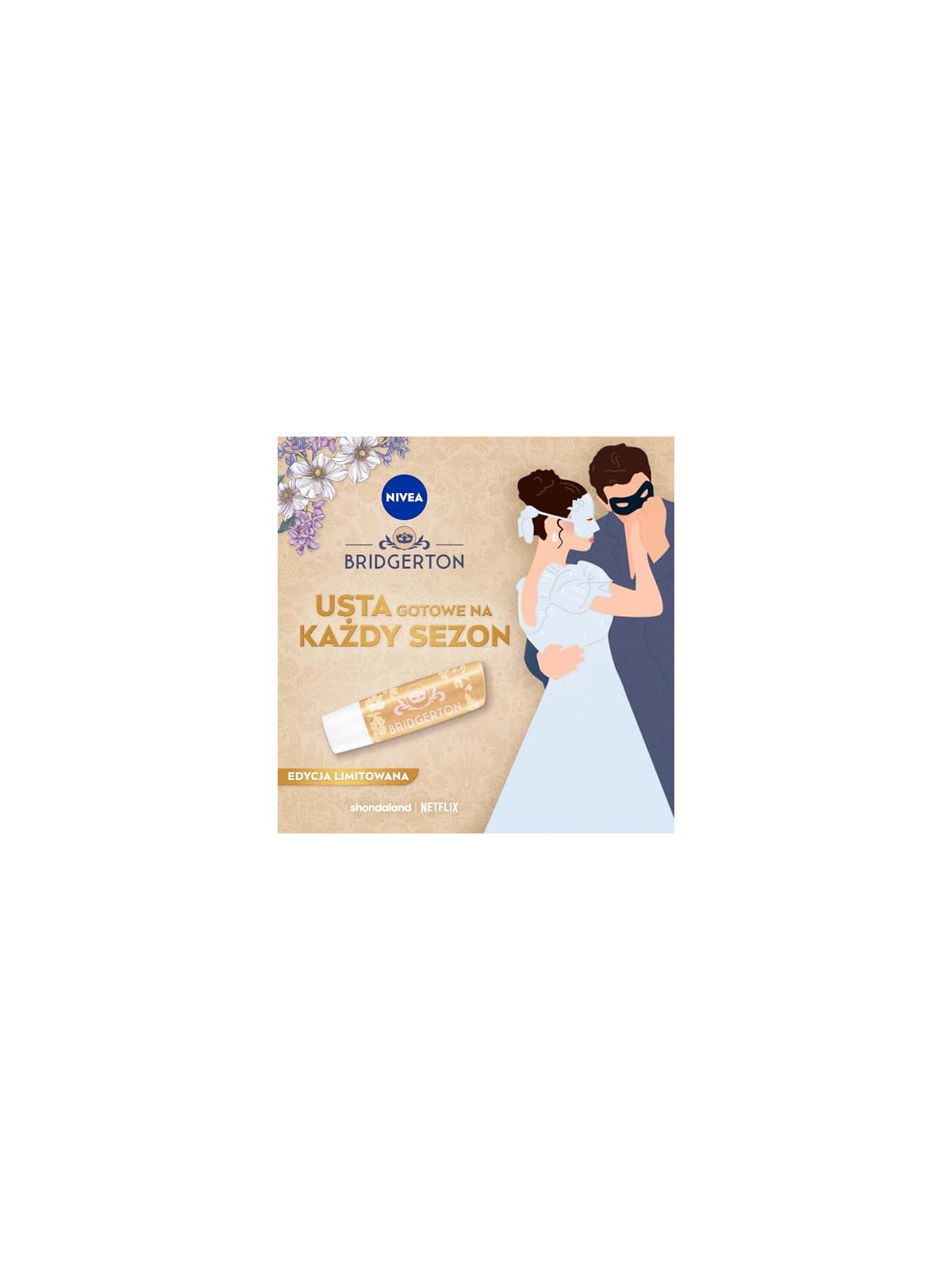 Nivea Bridgerton Edition Caring Balsam Per Labbra Biscotto alla vaniglia 4