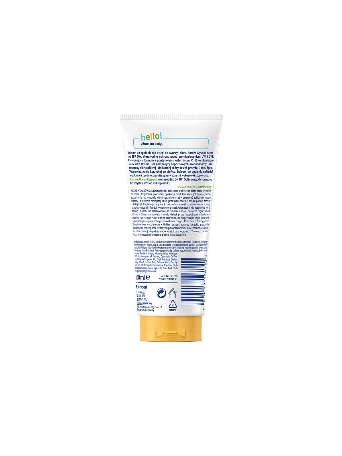 Nivea Crema protettiva quotidiana Sun Kids UV Protect per bambini SPF50+ 100ml
