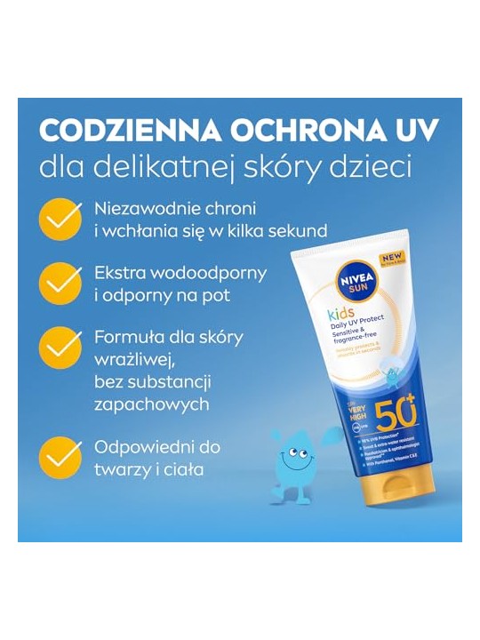 Nivea Crema protettiva quotidiana Sun Kids UV Protect per bambini SPF50+ 100ml