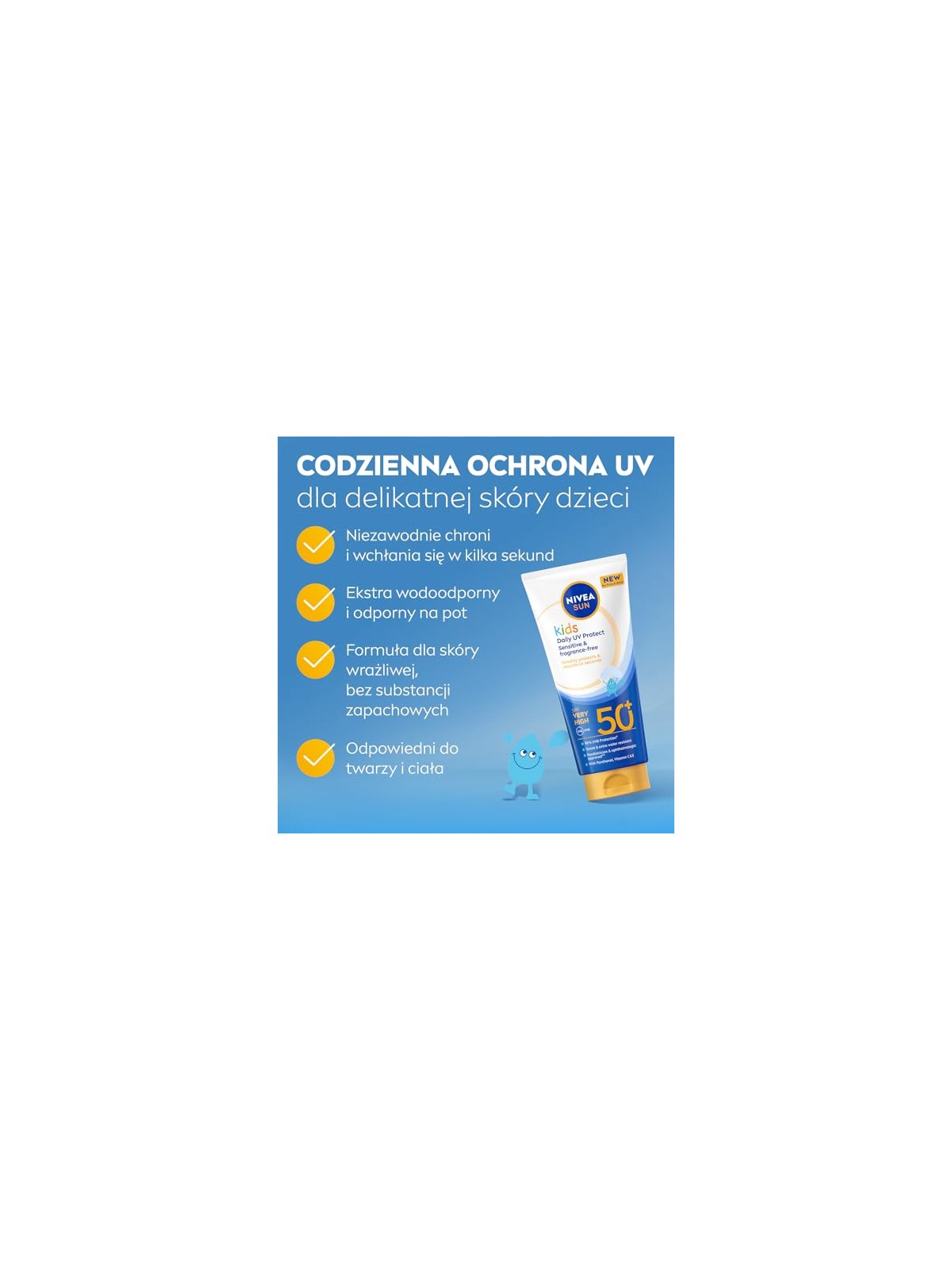 Nivea Crema protettiva quotidiana Sun Kids UV Protect per bambini SPF50+ 100ml