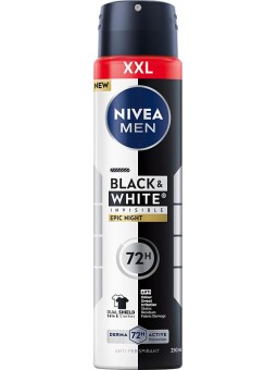 Nivea Deodorante antitraspirante Men Black&White Invisible Epic Night con spray 72h 250ml