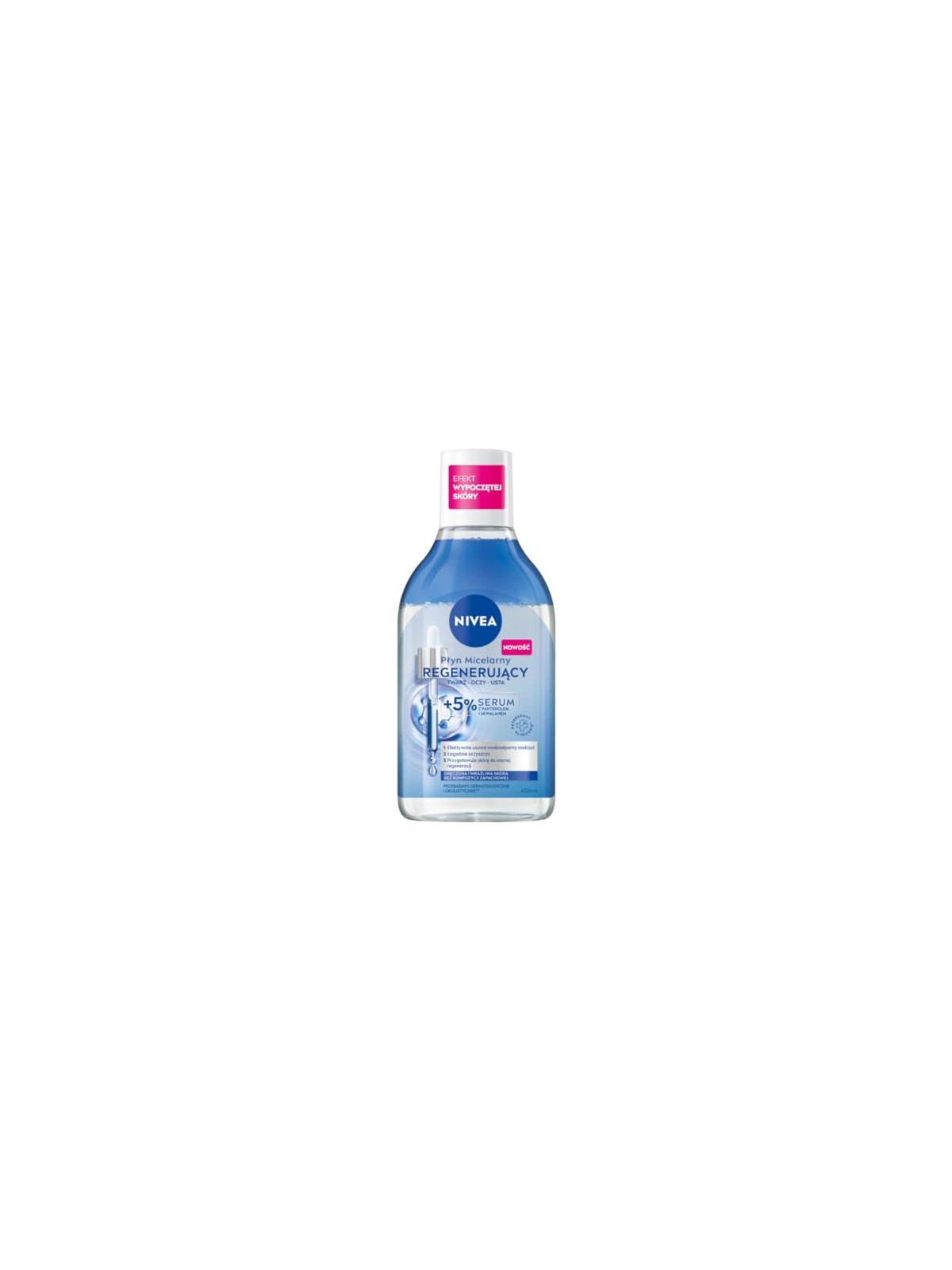 Nivea Liquido micellare struccante per pelli sensibili e danneggiate, rigenerante, 400ml.