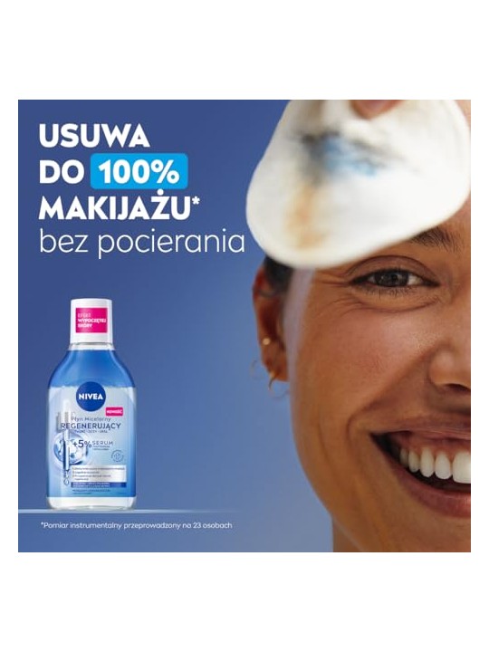Nivea Liquido micellare struccante per pelli sensibili e danneggiate, rigenerante, 400ml.