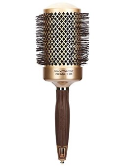 Olivia garden Spazzola per capelli termica rotonda Nano Thermic Ceramic+Ion per capelli neri NT-64
