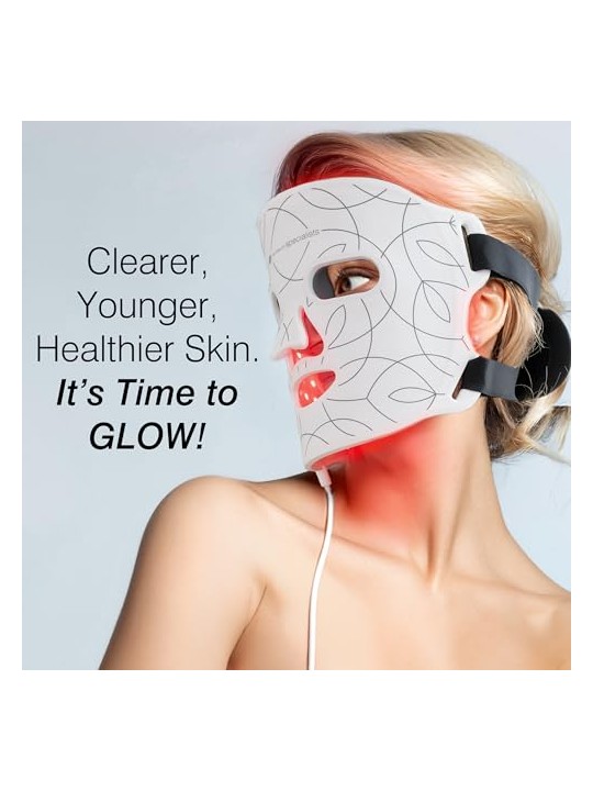 Rio-Beauty Maschera facciale luminosa a LED donna