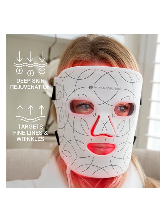Rio-Beauty Maschera facciale luminosa a LED donna