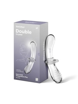 Satisfyer Doppio dildo in vetro di cristallo, dildo in vetro