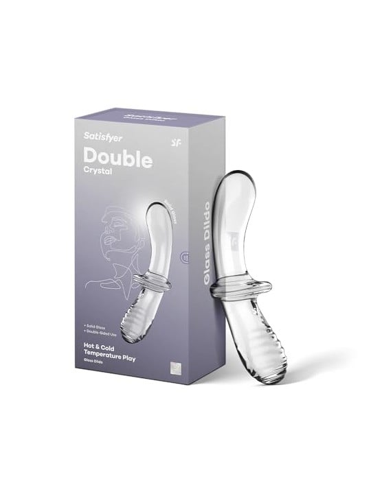 Satisfyer Doppio dildo in vetro di cristallo, dildo in vetro
