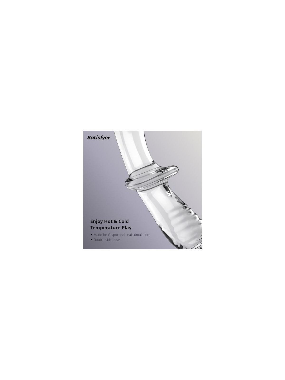Satisfyer Doppio dildo in vetro di cristallo, dildo in vetro