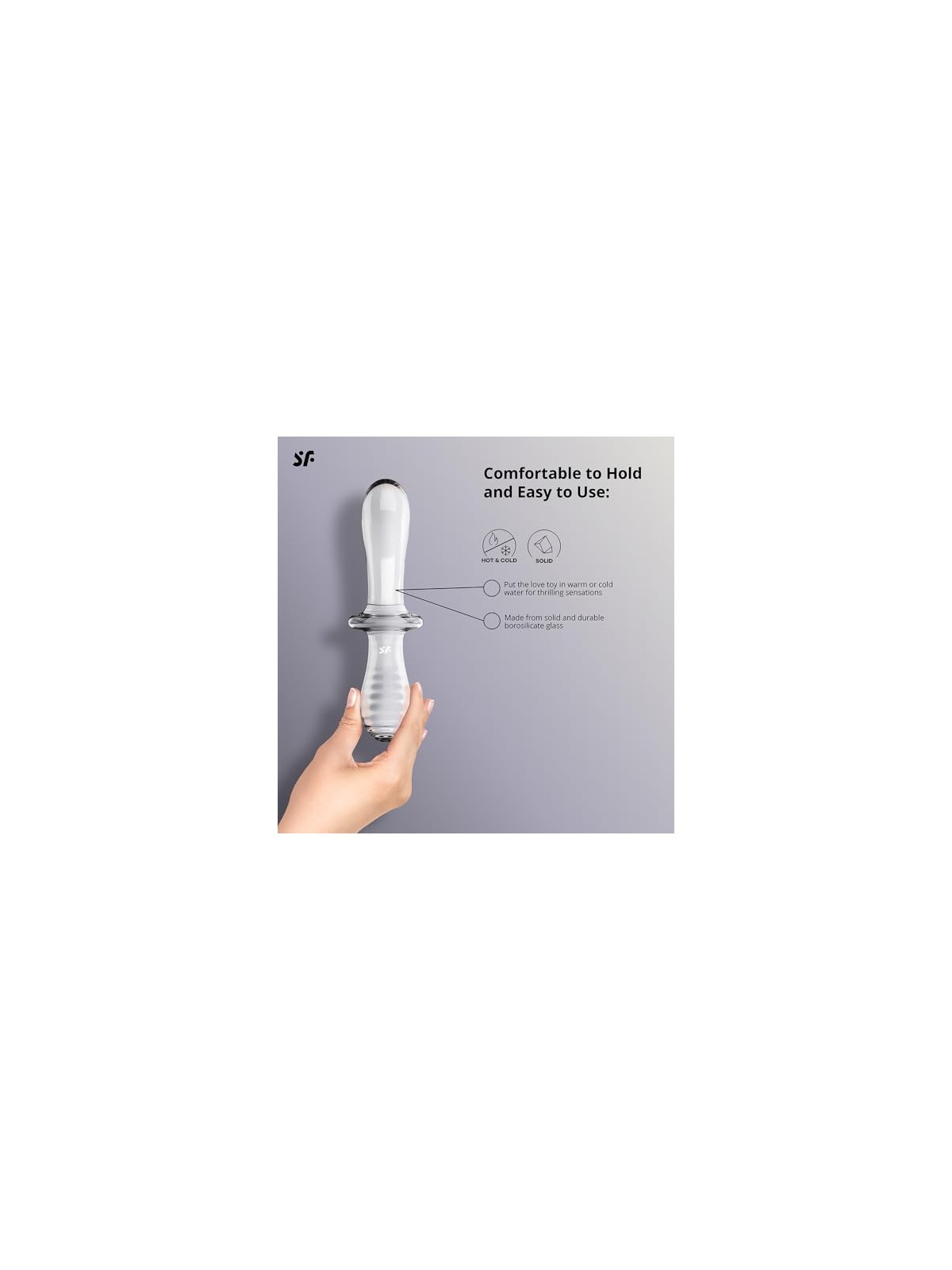 Satisfyer Doppio dildo in vetro di cristallo, dildo in vetro