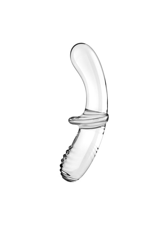 Satisfyer Doppio dildo in vetro di cristallo, dildo in vetro