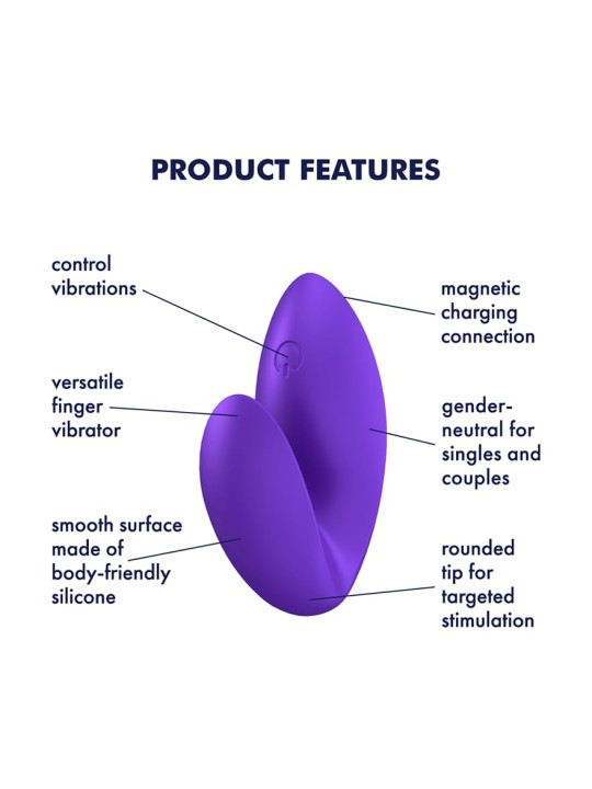 SATISFYER Love Riot Vibratore Dito Viola 1un Unisex