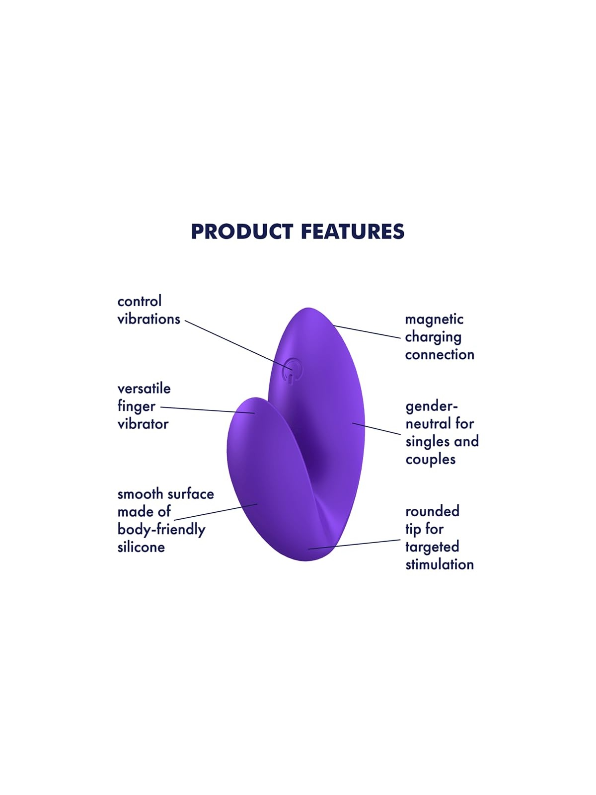 SATISFYER Love Riot Vibratore Dito Viola 1un Unisex