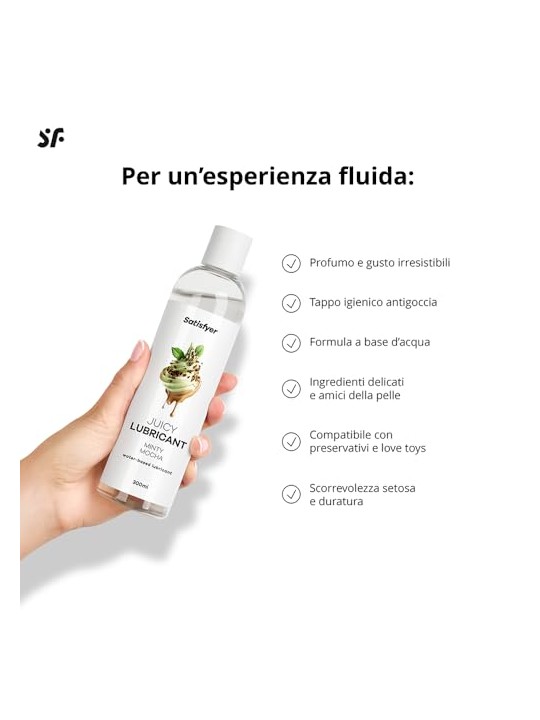 Satisfyer Lubrificante a base d'acqua Lubrificante a base d'acqua Menta e Mocha 300ml