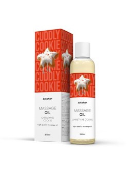 Satisfyer Olio da massaggio di alta qualità al gusto di biscotto natalizio, 250ml.