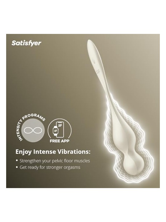 Satisfyer Palline di Kegel Love Birds bianche