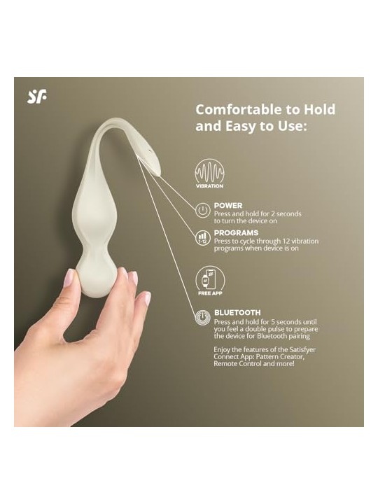 Satisfyer Palline di Kegel Love Birds bianche