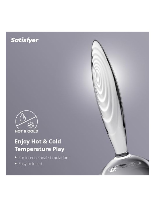 Satisfyer Pennello in vetro trasparente di cristallo scintillante