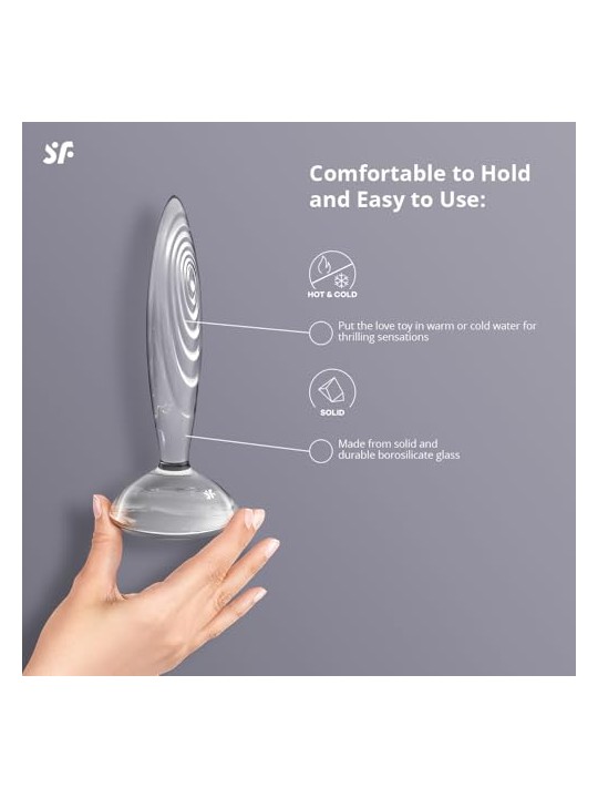 Satisfyer Pennello in vetro trasparente di cristallo scintillante