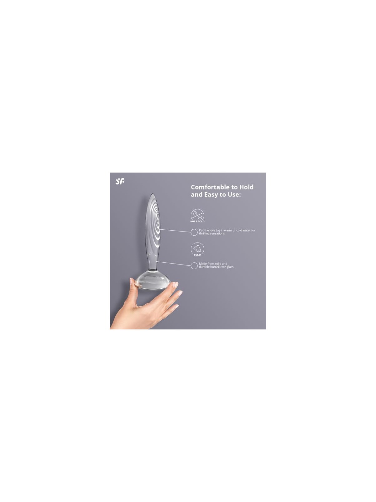 Satisfyer Pennello in vetro trasparente di cristallo scintillante