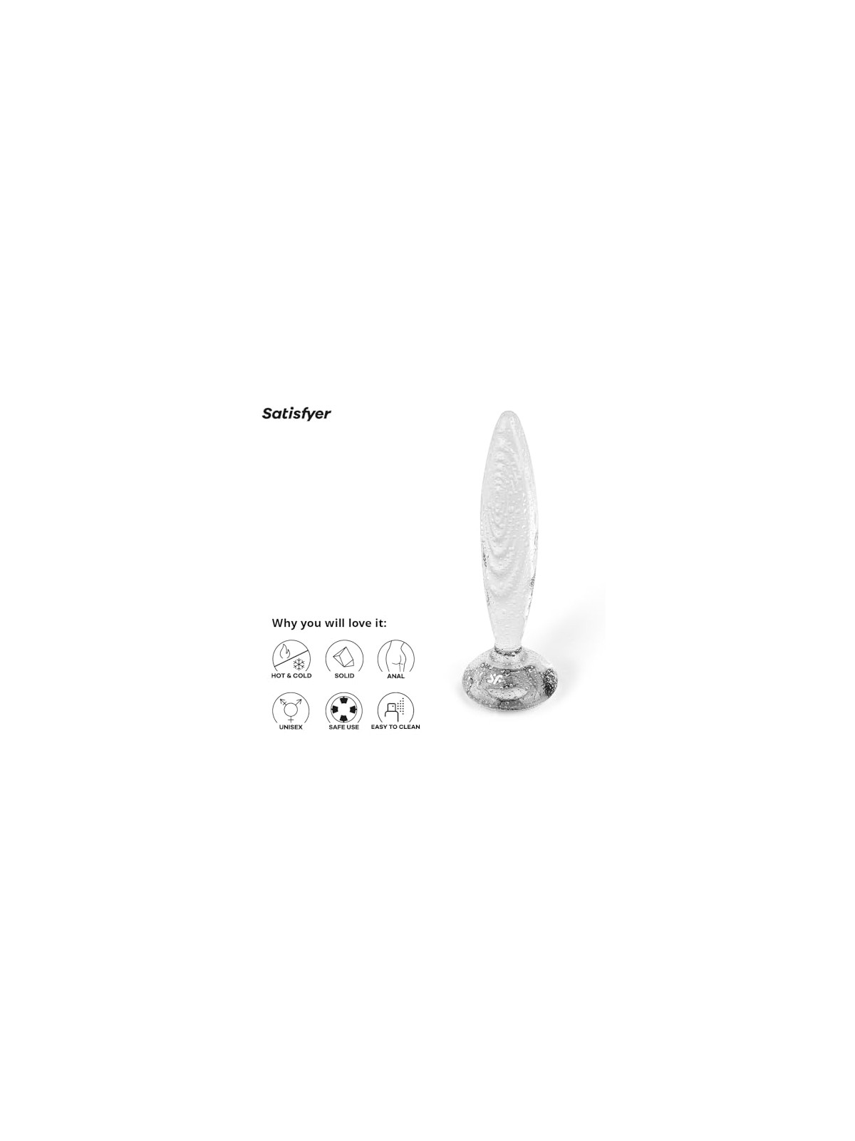 Satisfyer Pennello in vetro trasparente di cristallo scintillante