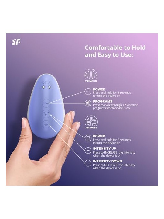 Satisfyer Pixie Dust stimolatore potente clitoride Viola/Rosa