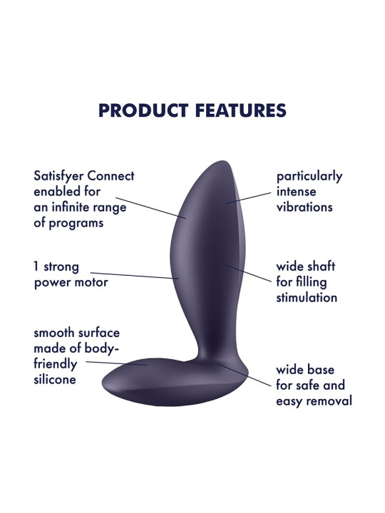 Satisfyer Power Plug Vibratore Anale Nero 1un Unisex