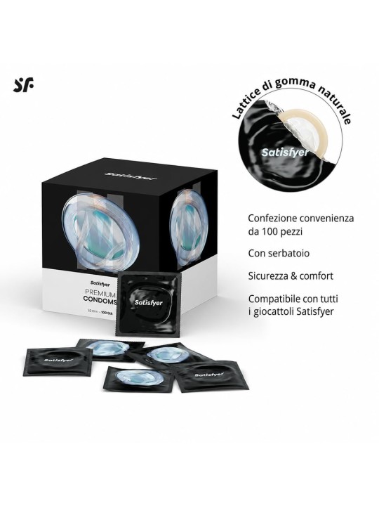 Satisfyer Preservativi preservativi 53mm 100 pezzi.