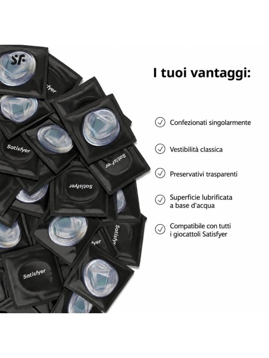 Satisfyer Preservativi preservativi 64mm 100 pezzi.
