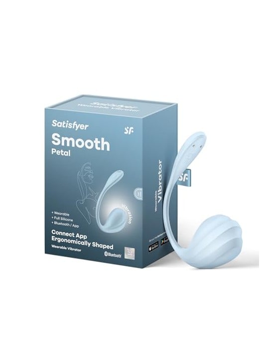 Satisfyer Stimolatore del punto G a petalo liscio, azzurro