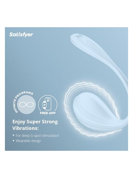 Satisfyer Stimolatore del punto G a petalo liscio, azzurro