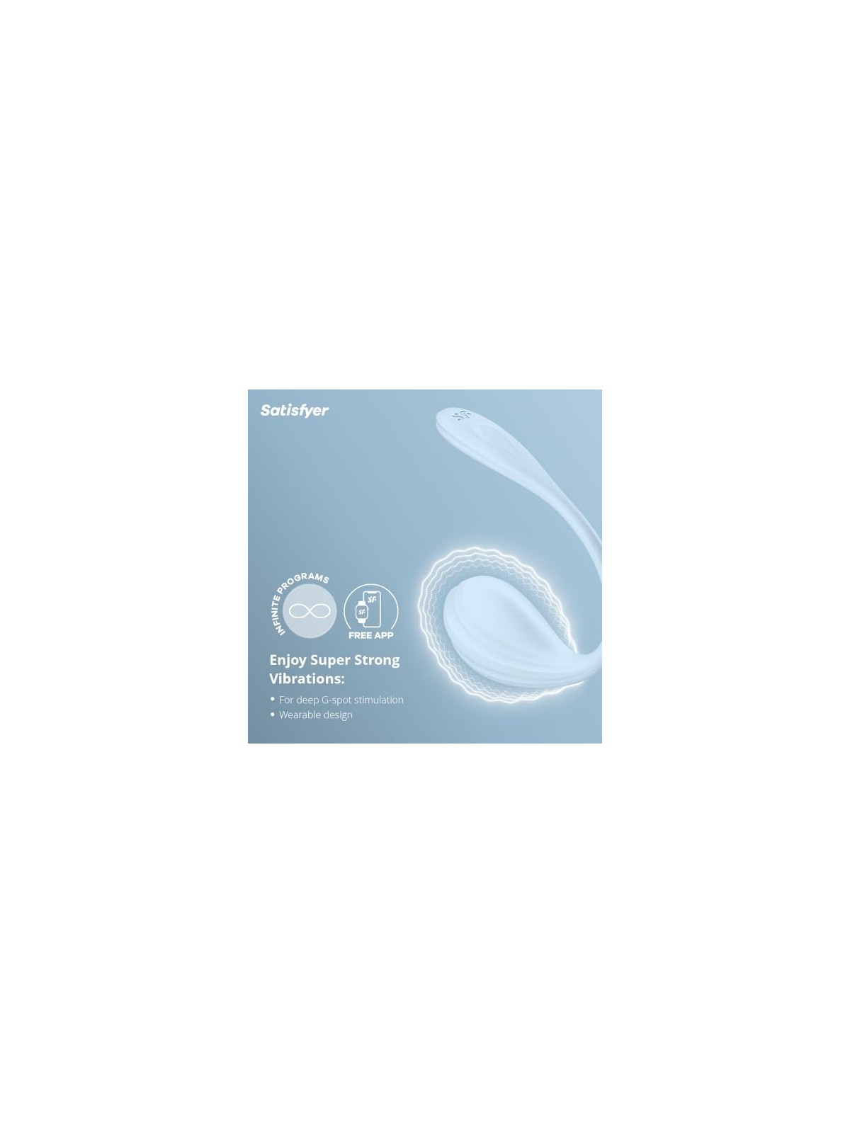 Satisfyer Stimolatore del punto G a petalo liscio, azzurro