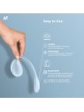 Satisfyer Stimolatore del punto G a petalo liscio, azzurro