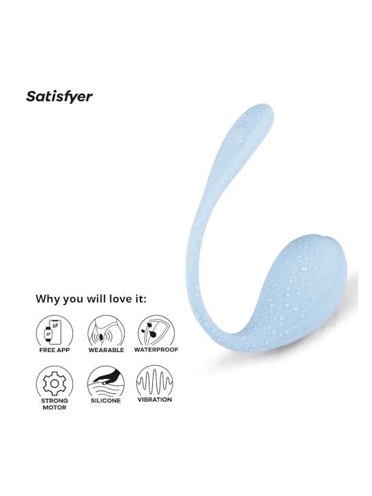 Satisfyer Stimolatore del punto G a petalo liscio, azzurro