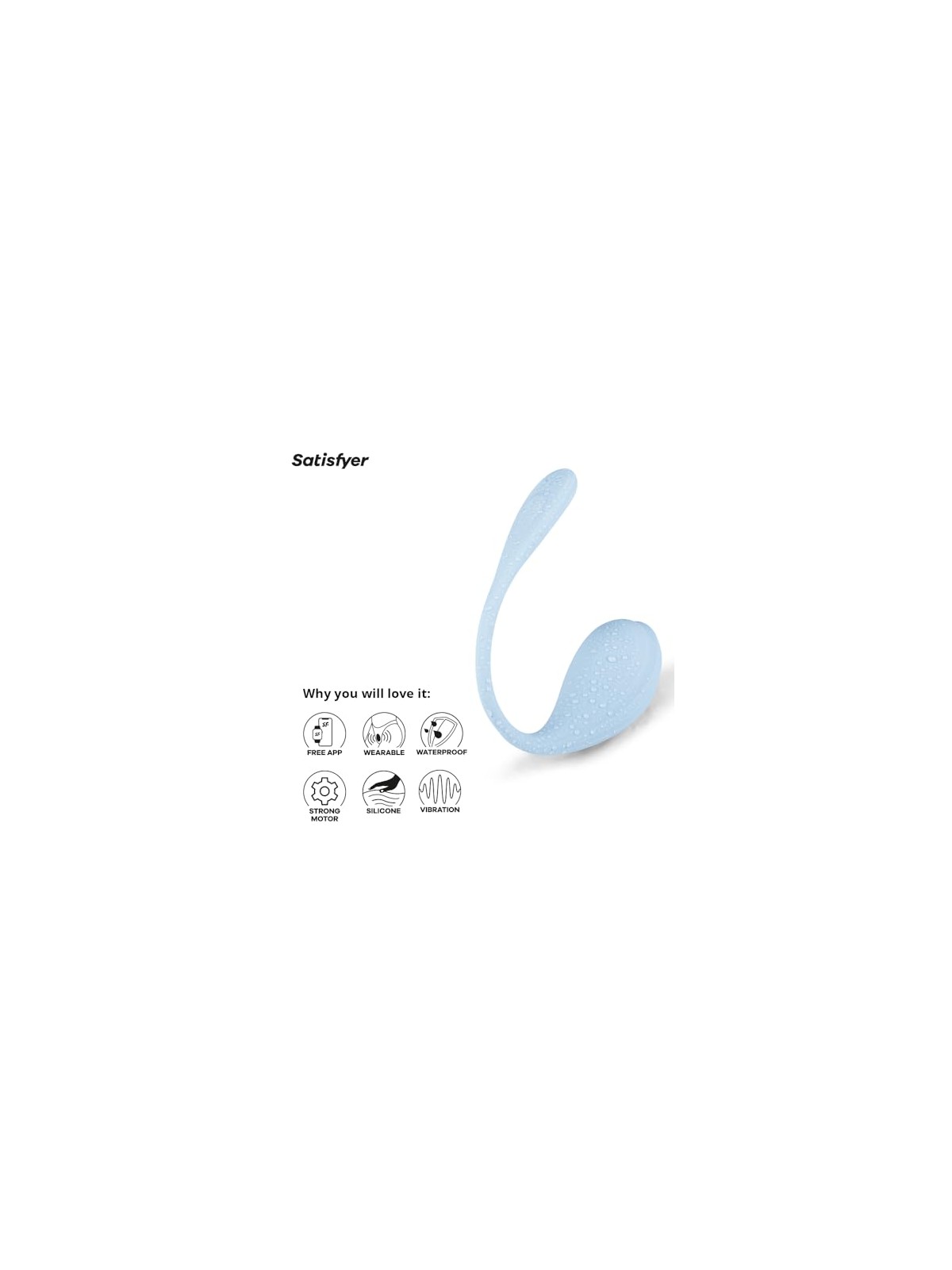 Satisfyer Stimolatore del punto G a petalo liscio, azzurro