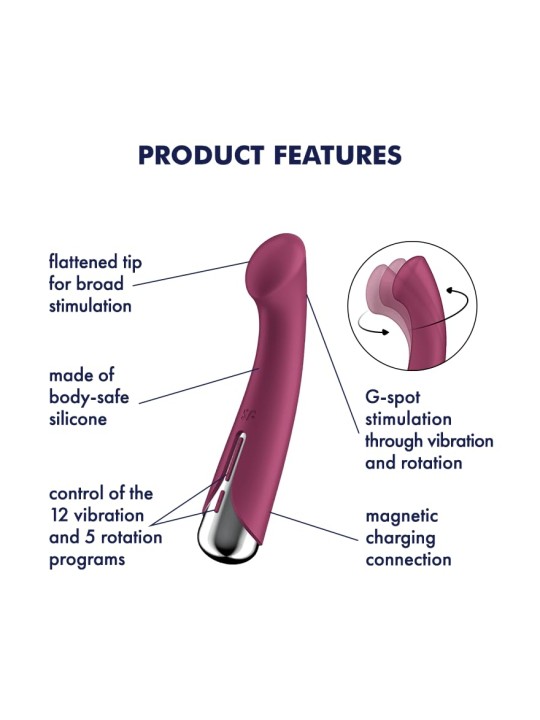 Satisfyer Stimolatore del punto G rotante rosso