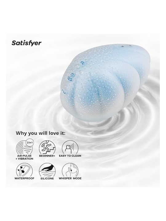 Satisfyer Stimolatore di potenza Cloud Dancer clitoride Blu