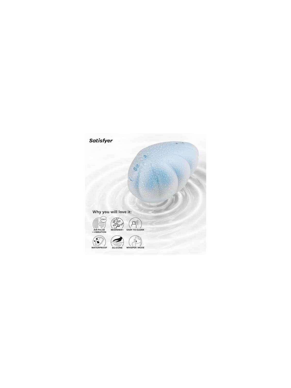 Satisfyer Stimolatore di potenza Cloud Dancer clitoride Blu