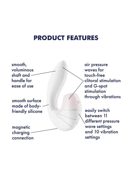 Satisfyer Supernova Stimolatore e Vibratore ad Aria Bianco