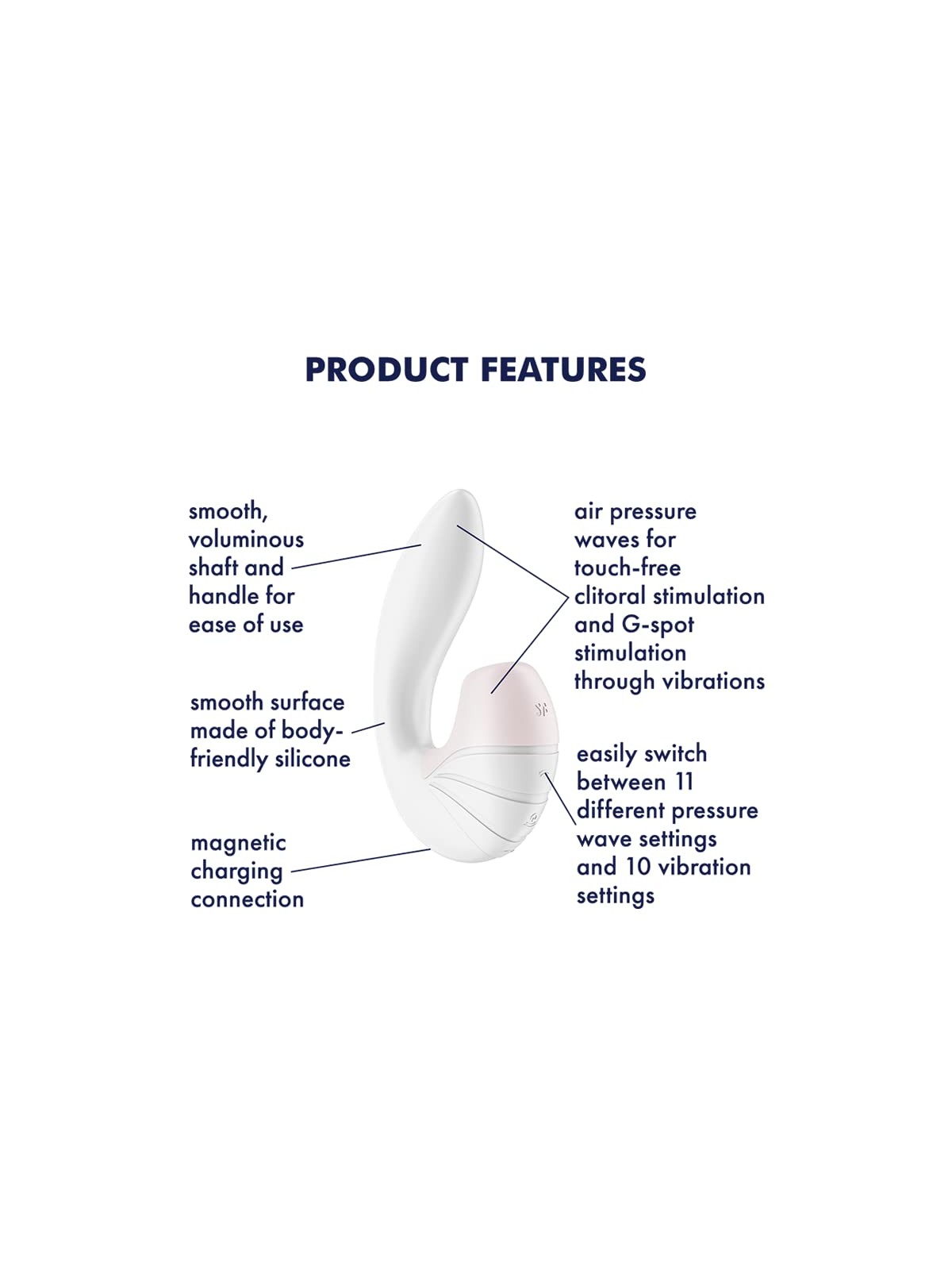 Satisfyer Supernova Stimolatore e Vibratore ad Aria Bianco