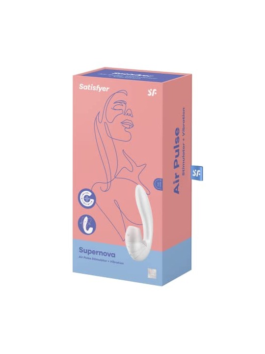 Satisfyer Supernova Stimolatore e Vibratore ad Aria Bianco
