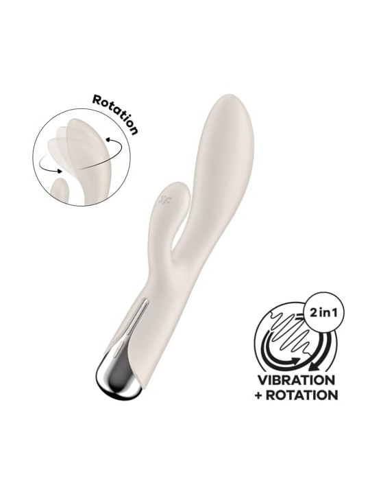 Satisfyer Vibratore Spinning Rabbit 1 per il punto G, beige