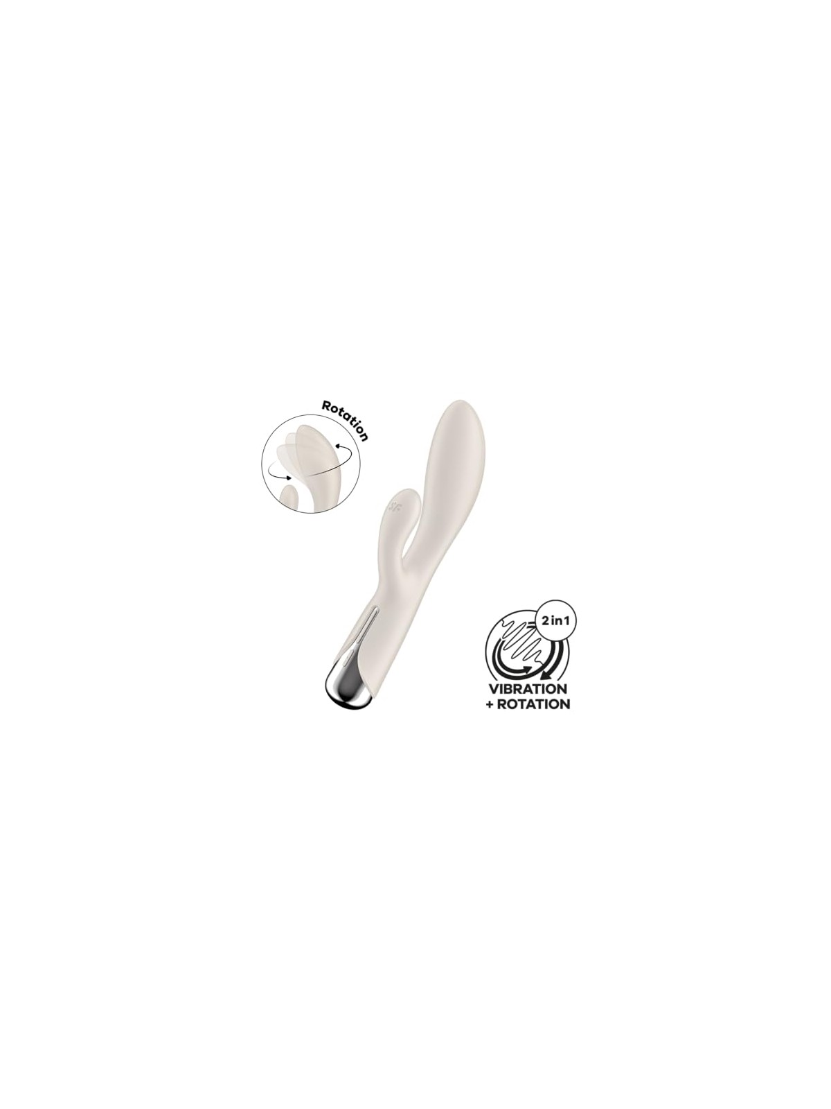 Satisfyer Vibratore Spinning Rabbit 1 per il punto G, beige