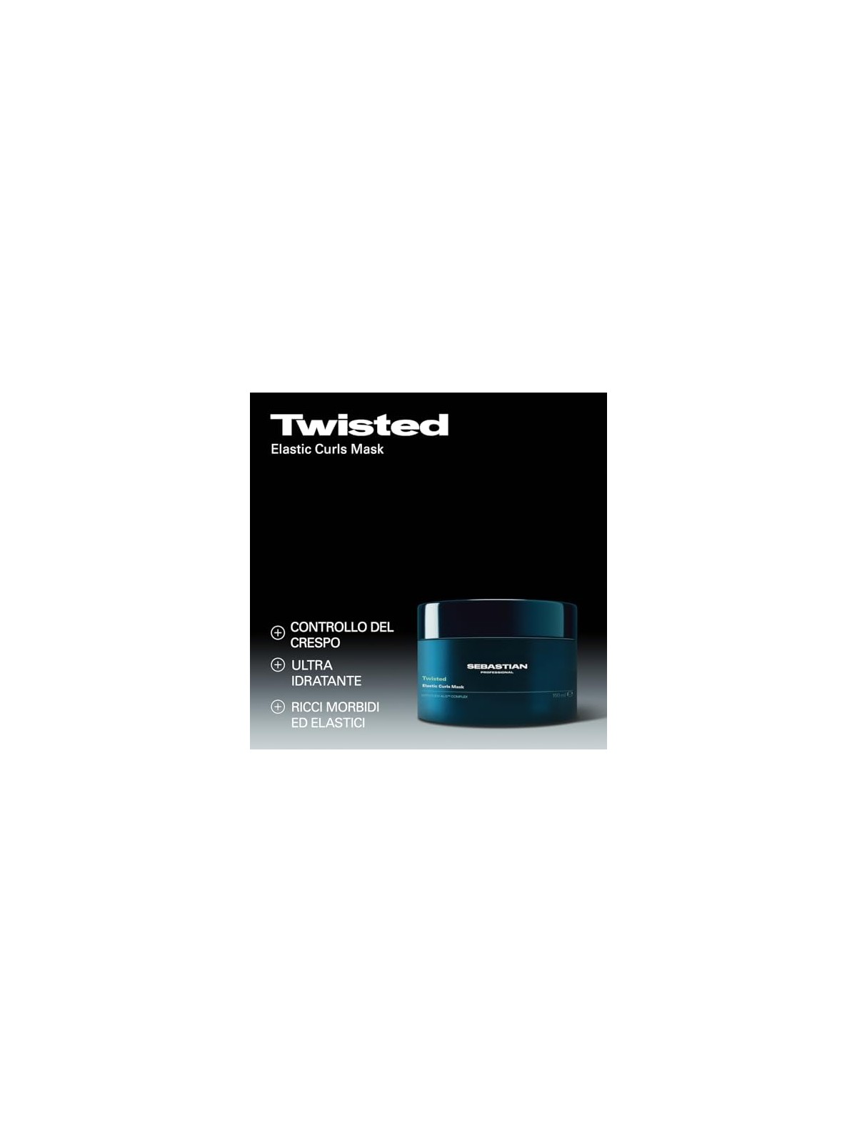 Sebastian Professionals Maschera anti-crespo idratante intensiva TWISTED per capelli ricci e mossi 500ml unisex