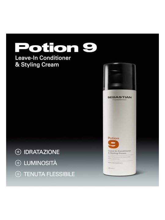 Sebastian Professionals POTION 9 Balsamo senza risciacquo Trattamento styling Idratazione e morbidezza intense 500ml unisex