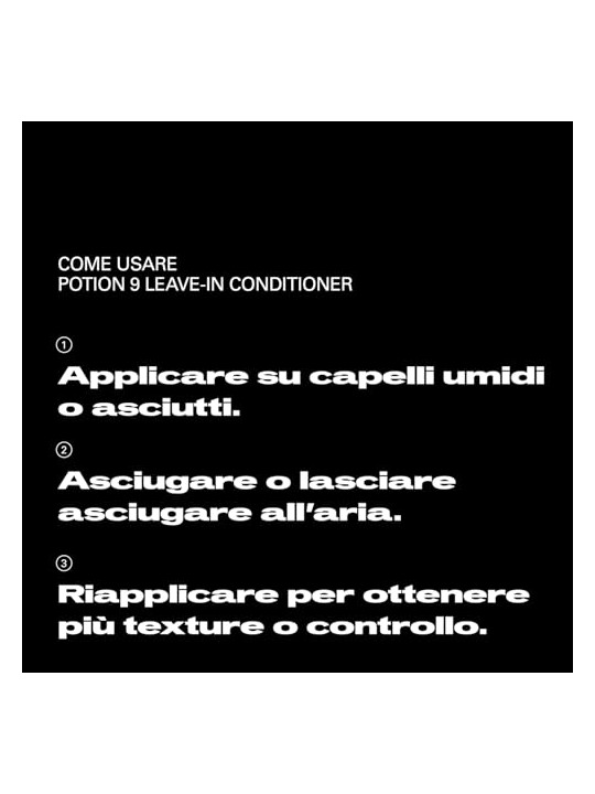 Sebastian Professionals POTION 9 Balsamo senza risciacquo Trattamento styling Idratazione e morbidezza intense 500ml unisex