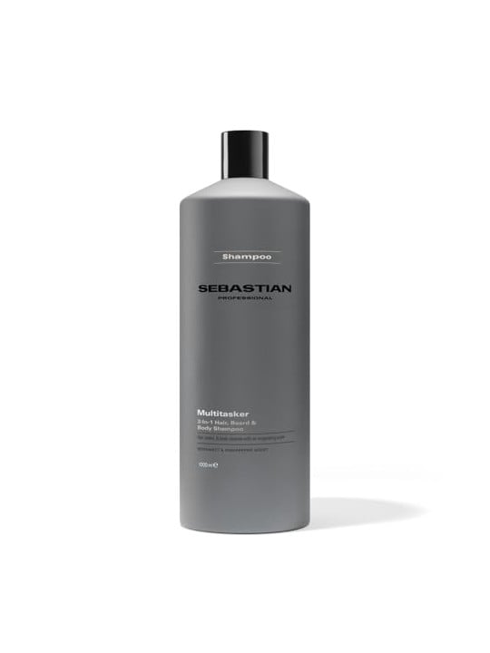Sebastian Professionals Shampoo MULTITASKER 3 in 1 per uomo, capelli, barba e corpo, deterge e dona freschezza. 1000ml uomo