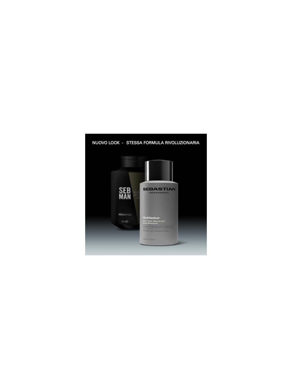 Sebastian Professionals Shampoo MULTITASKER 3 in 1 per uomo, capelli, barba e corpo, deterge e dona freschezza. 1000ml uomo