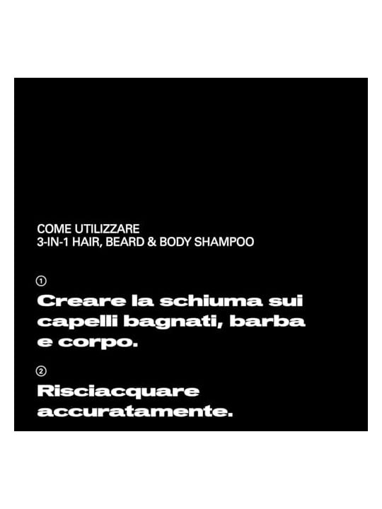 Sebastian Professionals Shampoo MULTITASKER 3 in 1 per uomo, capelli, barba e corpo, deterge e dona freschezza. 1000ml uomo